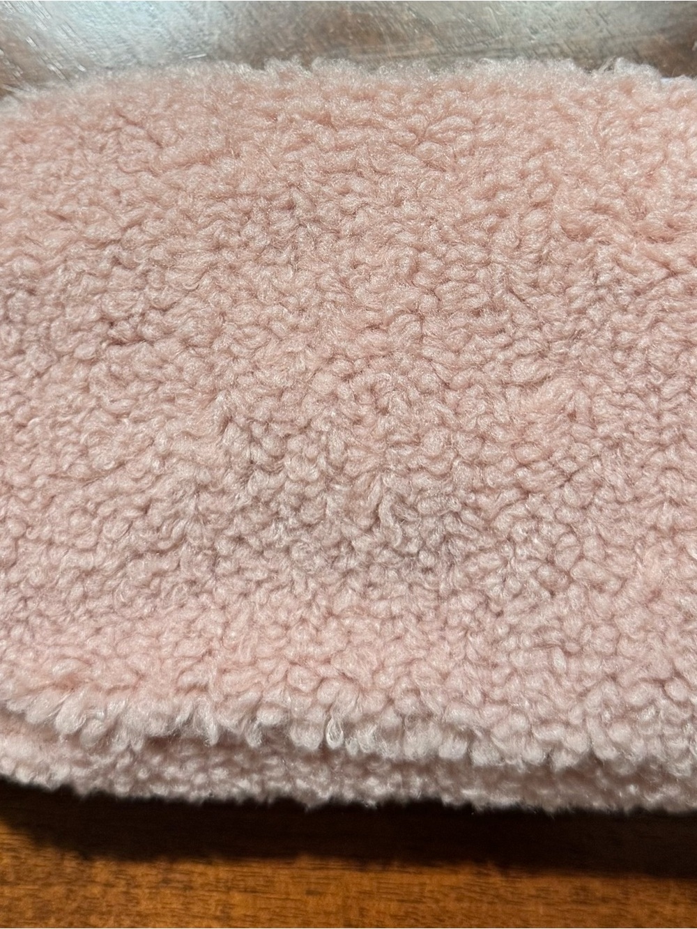 Claire's Blush Pink Sherpa Pouch